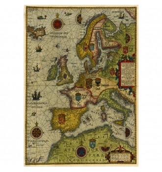 Vintage map of Europe 16th...