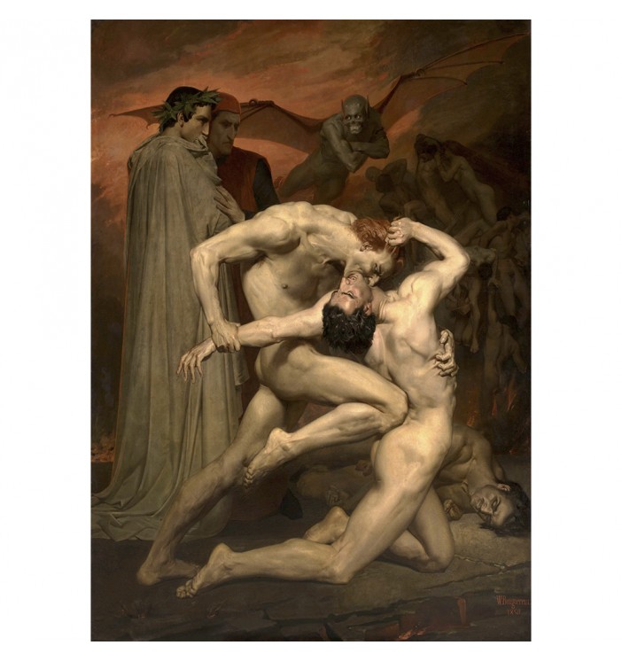 William Adolphe Bouguereau. Dante and Virgil in Hell.