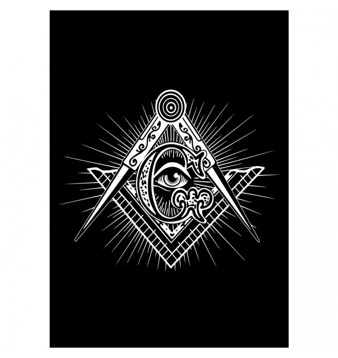The Masonic symbol is a compass and a square.
