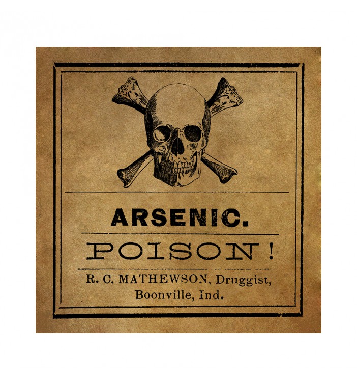 Warning: Arsenic poison. Skull with Crossbones.
