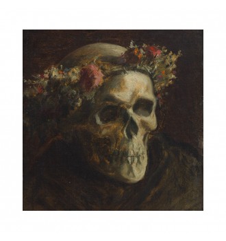 Skull Wearing a Wreath of...