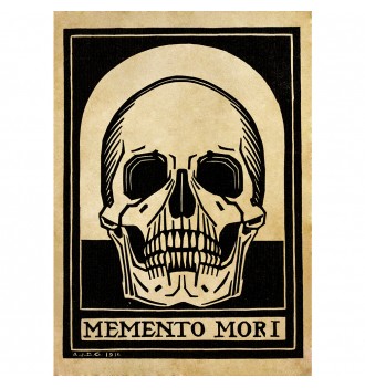 Memento mori. Death art print.