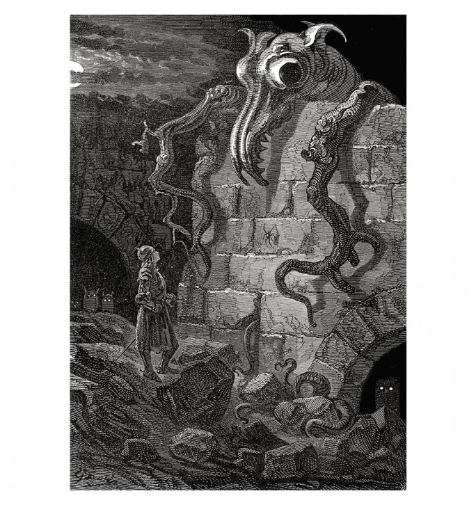 Gnarled Monster. Gustave Dore artwork.