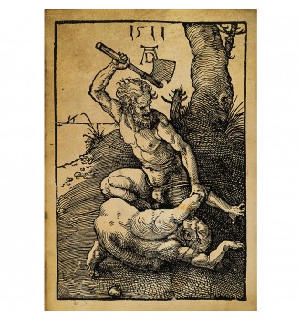 Cain kills Abel with an ax....