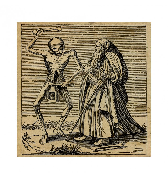 Death and the Hermit. The Dance of Death.