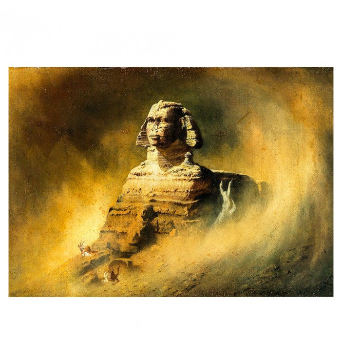 Mysterious Sphinx in the desert.