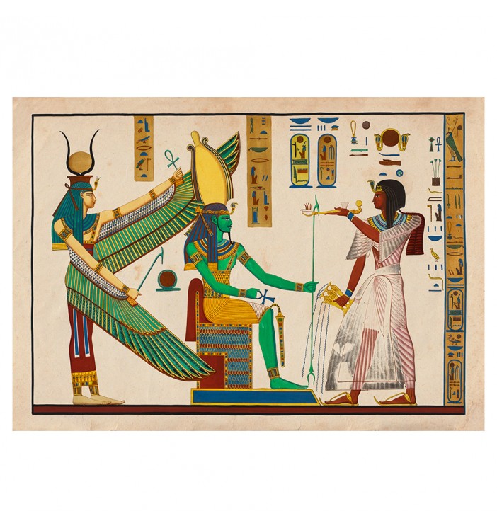 Osiris and ISIS meet the Pharaoh Ramses III.
