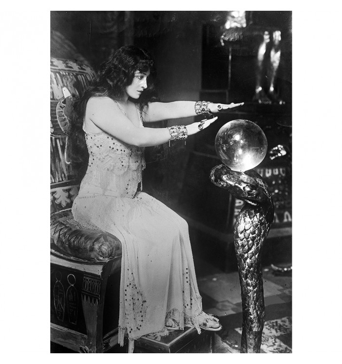 Gypsy fortune teller with a crystal ball.