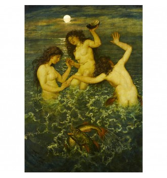 Three nude water nymphs.