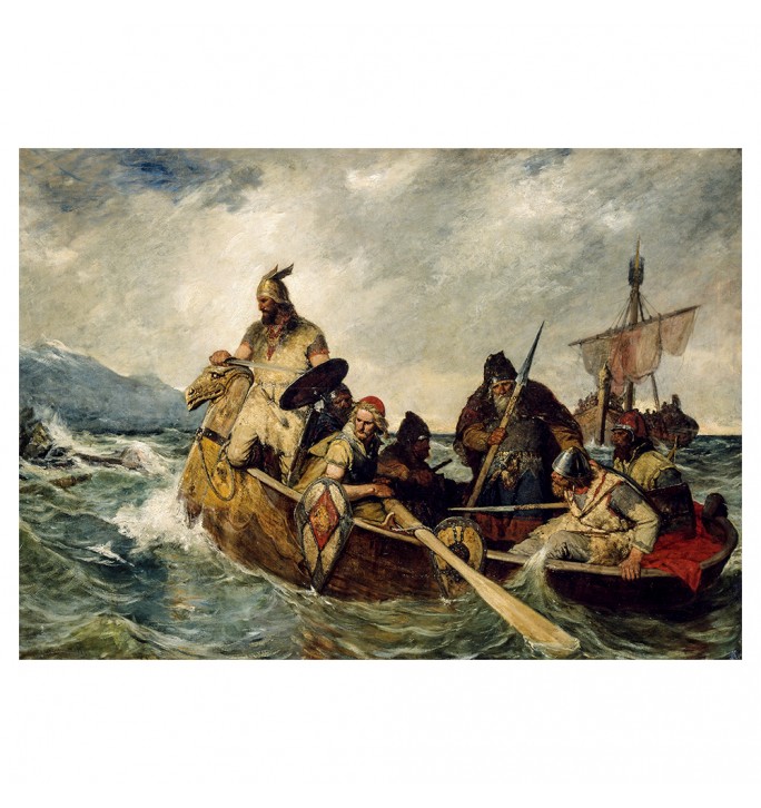 Viking Dragonboats to Iceland in 872.