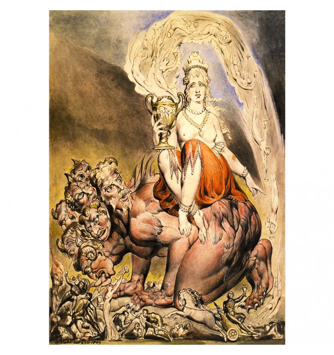 The whore of Babylon. William Blake artwork.