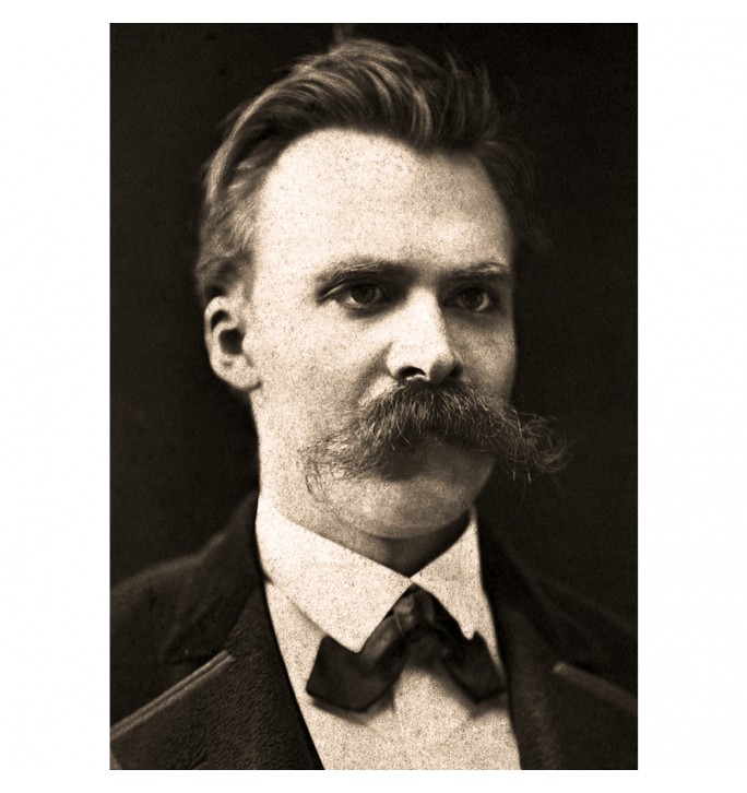 German philosopher Friedrich Wilhelm Nietzsche vintage photo portrait.
