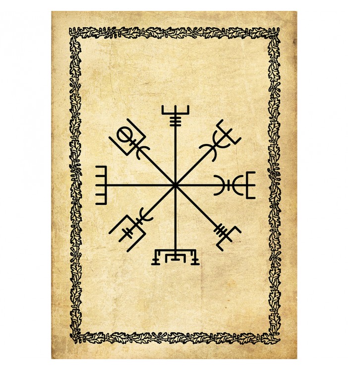Runic compass Vegvisir.