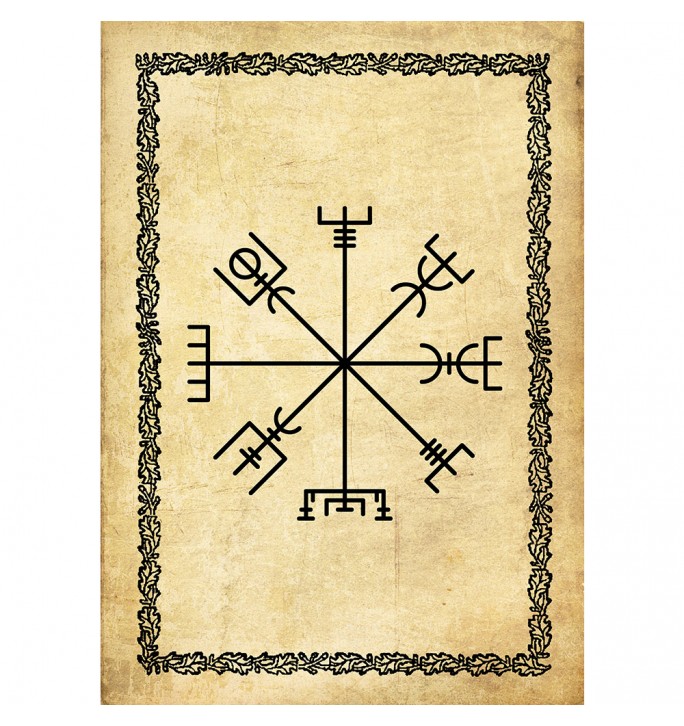 Runic compass Vegvisir.