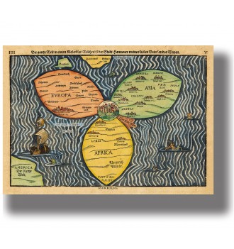 Medieval world map of the...