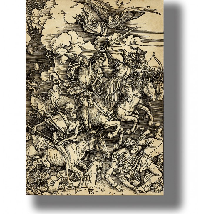 Dürer Four Horsemen of the Apocalypse - Religious Engraving Print