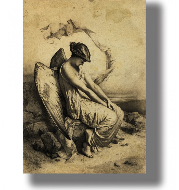 Fallen Angel - Vintage Decadent Art Print