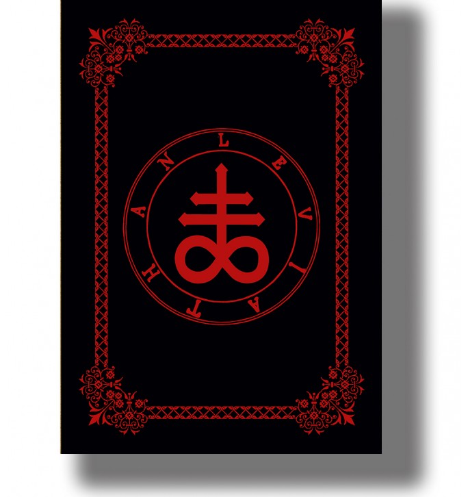 Occult illustration of the Leviathan Cross with a double cross and infinity symbol inside a circular frame.