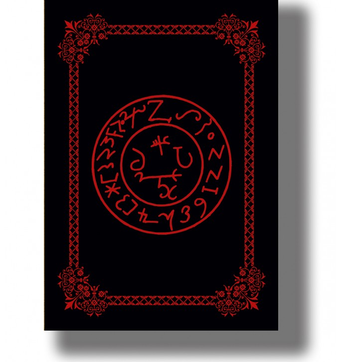 Occult pentacle of Beelzebub shown as a circular magical symbol with a decorative border.