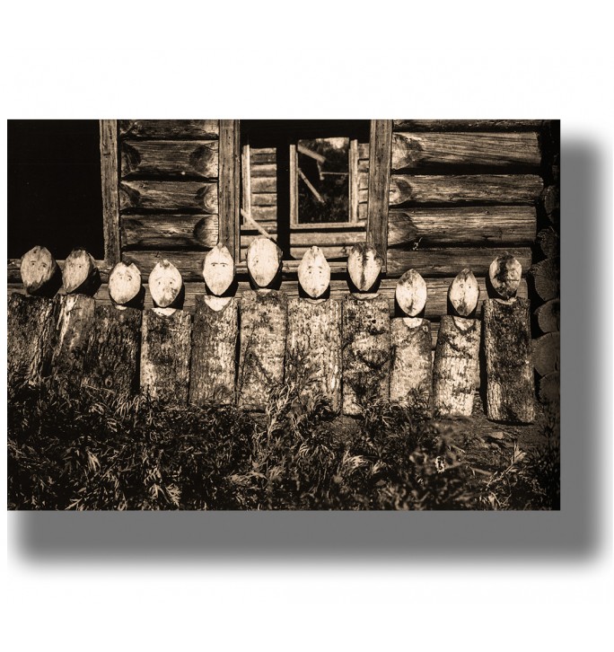 Mugde Wooden Figures - Ethnographic Photo Print