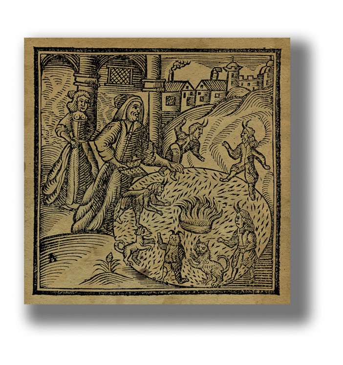 Sorcerers and Devils in a Witch Circle - Medieval Print