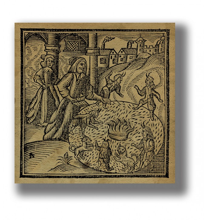 Sorcerers and Devils in a Witch Circle - Medieval Print