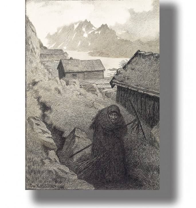 The Black Death Has Come - Theodor Kittelsen Print