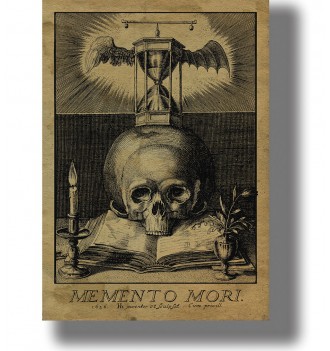 Symbols of death: a skull,...
