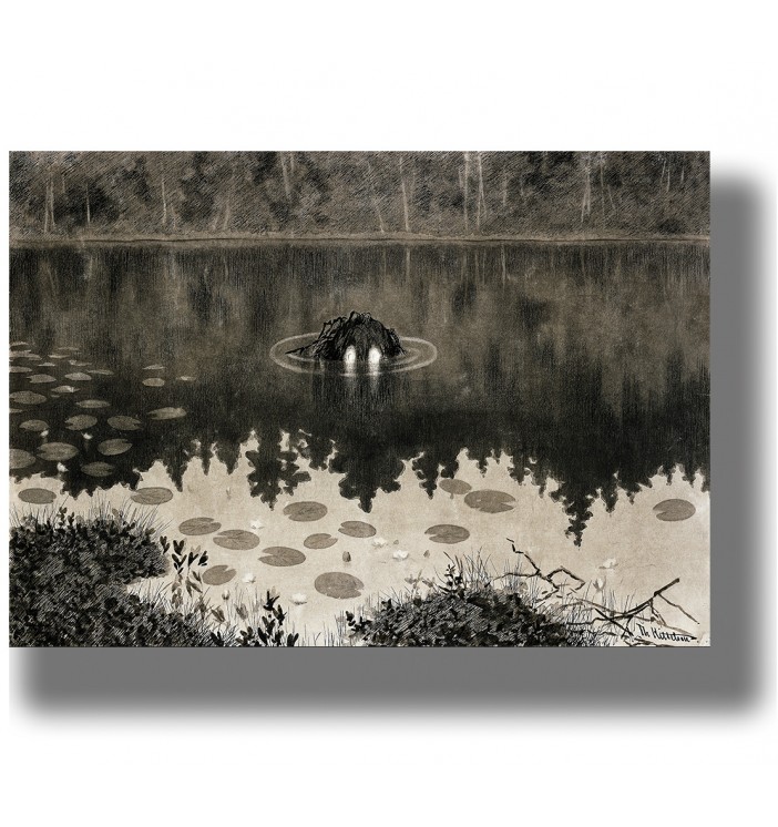 Monster in the Lake – Kittelsen Troll Poster Wall Decor