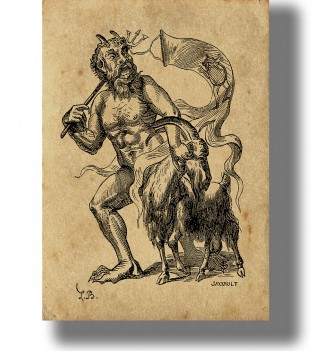 Demon Azazel with a goat....