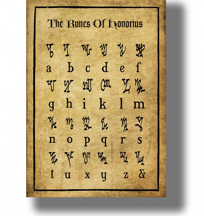 Runes of Honorius - Theban Occult Alphabet Print