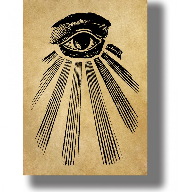 All Seeing Eye or Eye of Providence. Occult and religious symbol.