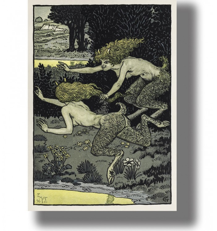 Two little forest maidens - satyresses.