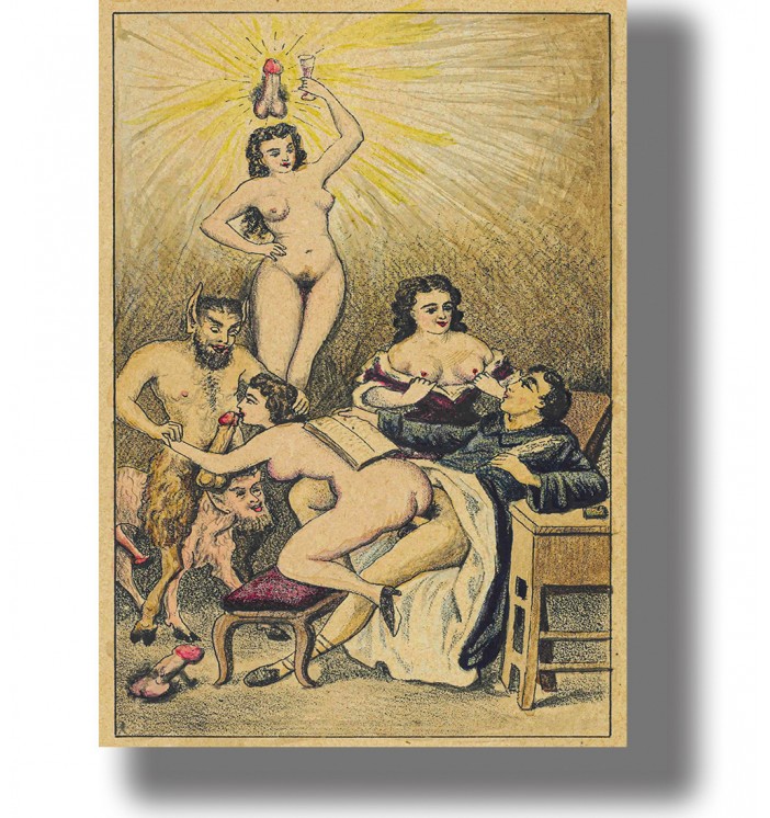 Unholy Orgy with Goats and Naked Women - Dark Erotic Print