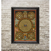 Tibetan Mandala Print. The central deity surrounded by a...