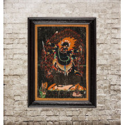 A black devil. Tibetan thangka print.
