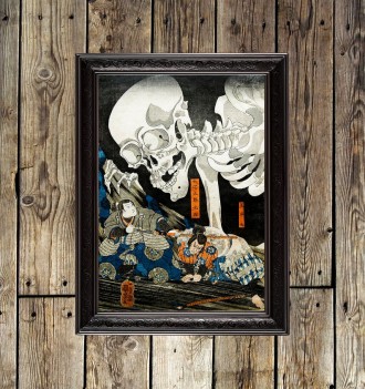 Invocation of the Ghost-skeleton. Japanese Art. Fine Art...