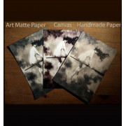 Canvas, art matte paper, and handmade paper – linen texture, thick matte, vintage deckled edges