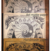 Canvas, art matte paper, and handmade paper – linen texture, thick matte, vintage deckled edges