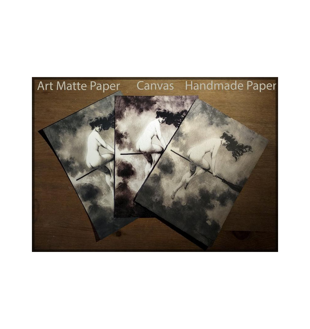 Canvas, art matte paper, and handmade paper – linen texture, thick matte, vintage deckled edges